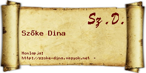 Szőke Dina névjegykártya