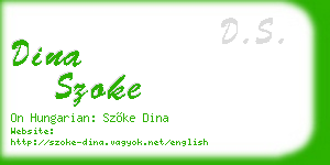 dina szoke business card